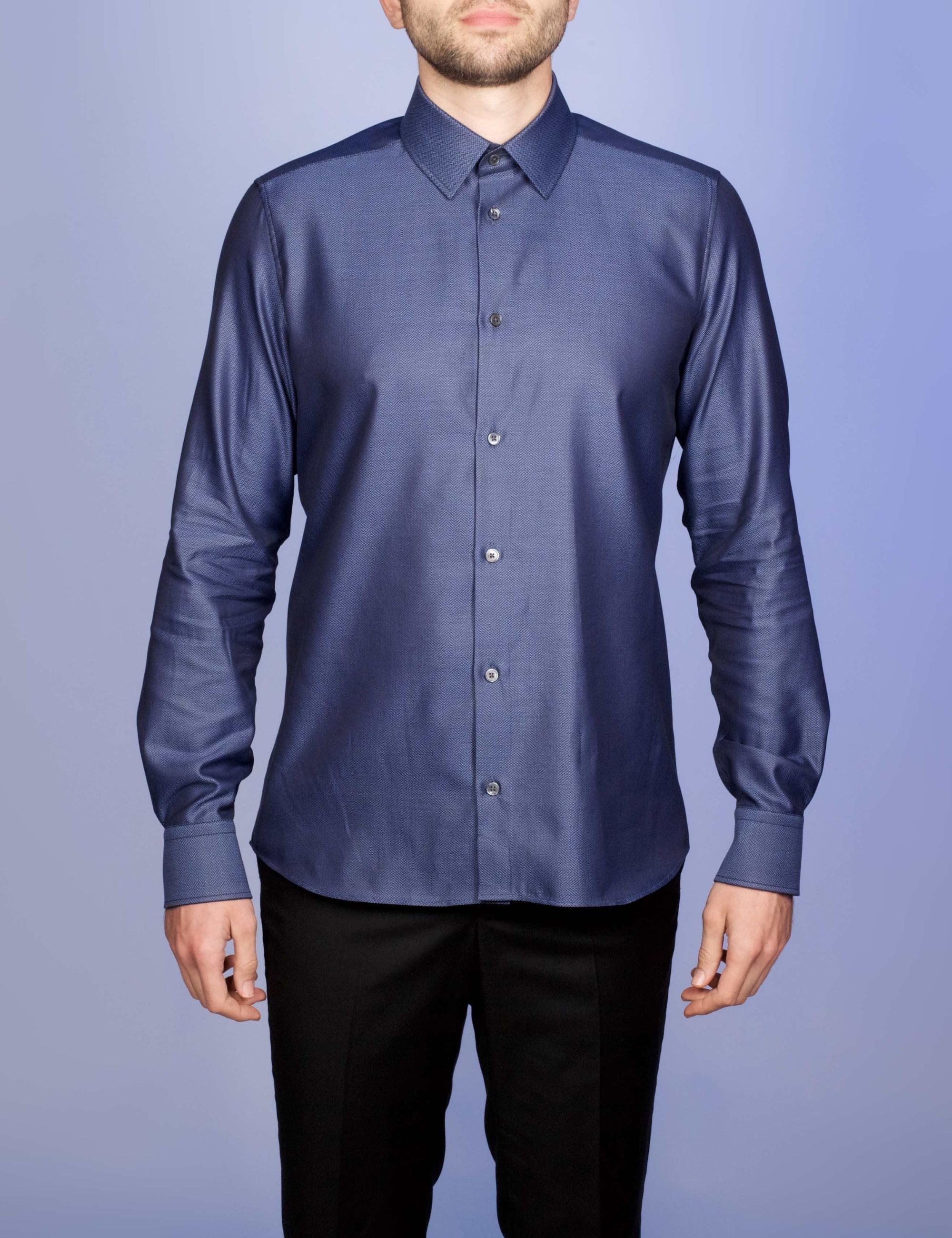 Night Chevron Shirt - Soft Collar