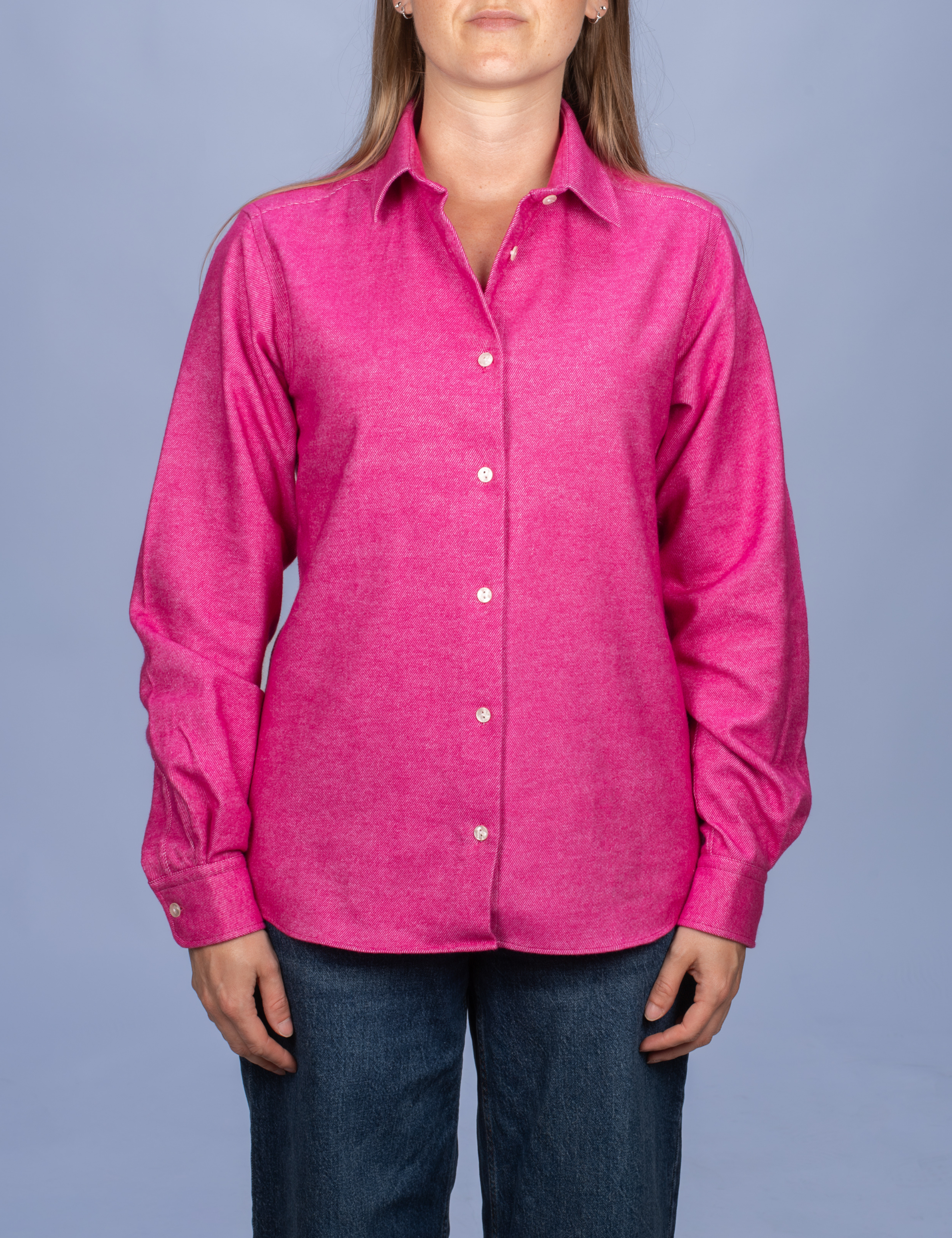 Chemisier Flanelle Chaude Fuchsia