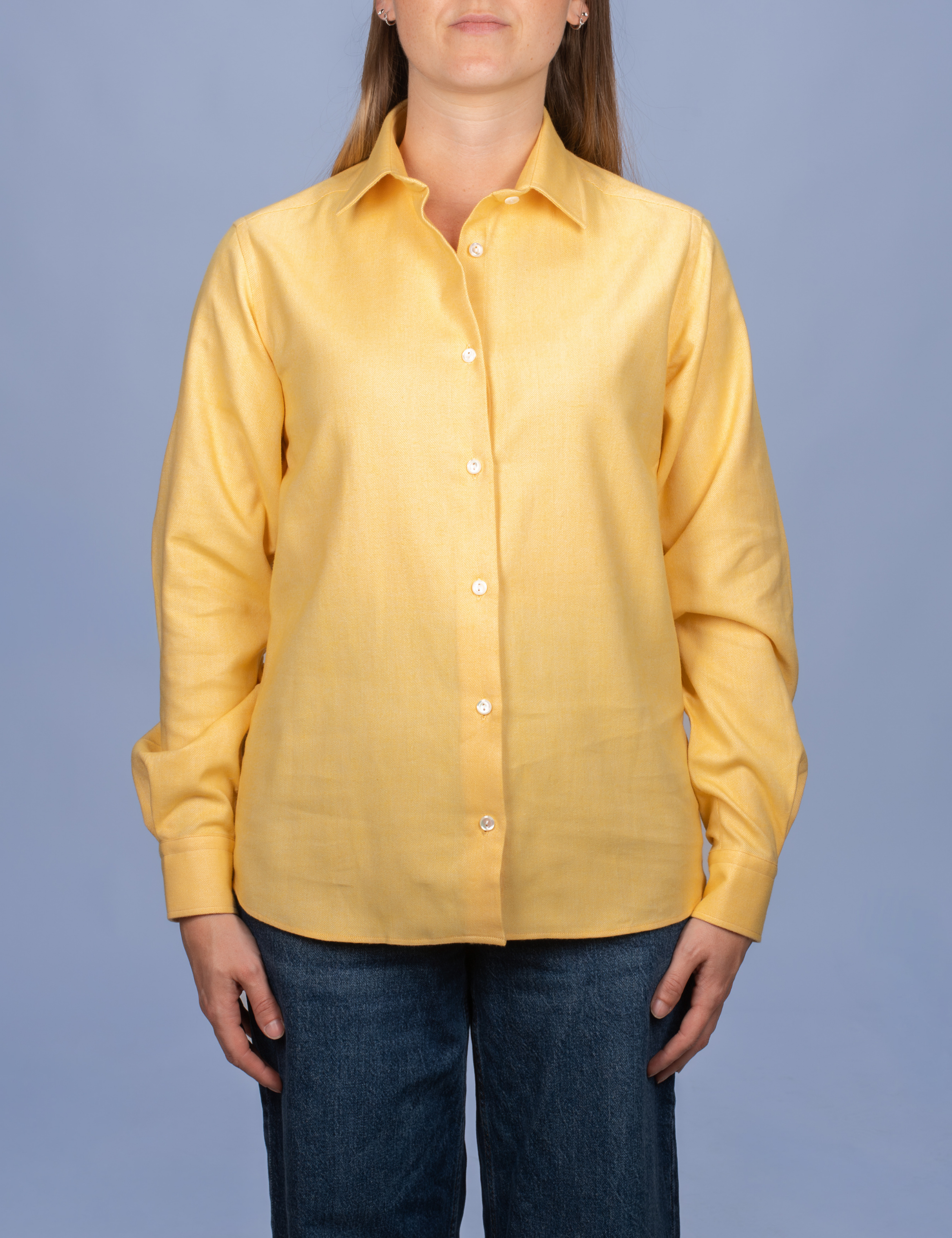 Chemisier Flanelle Chaude Jaune