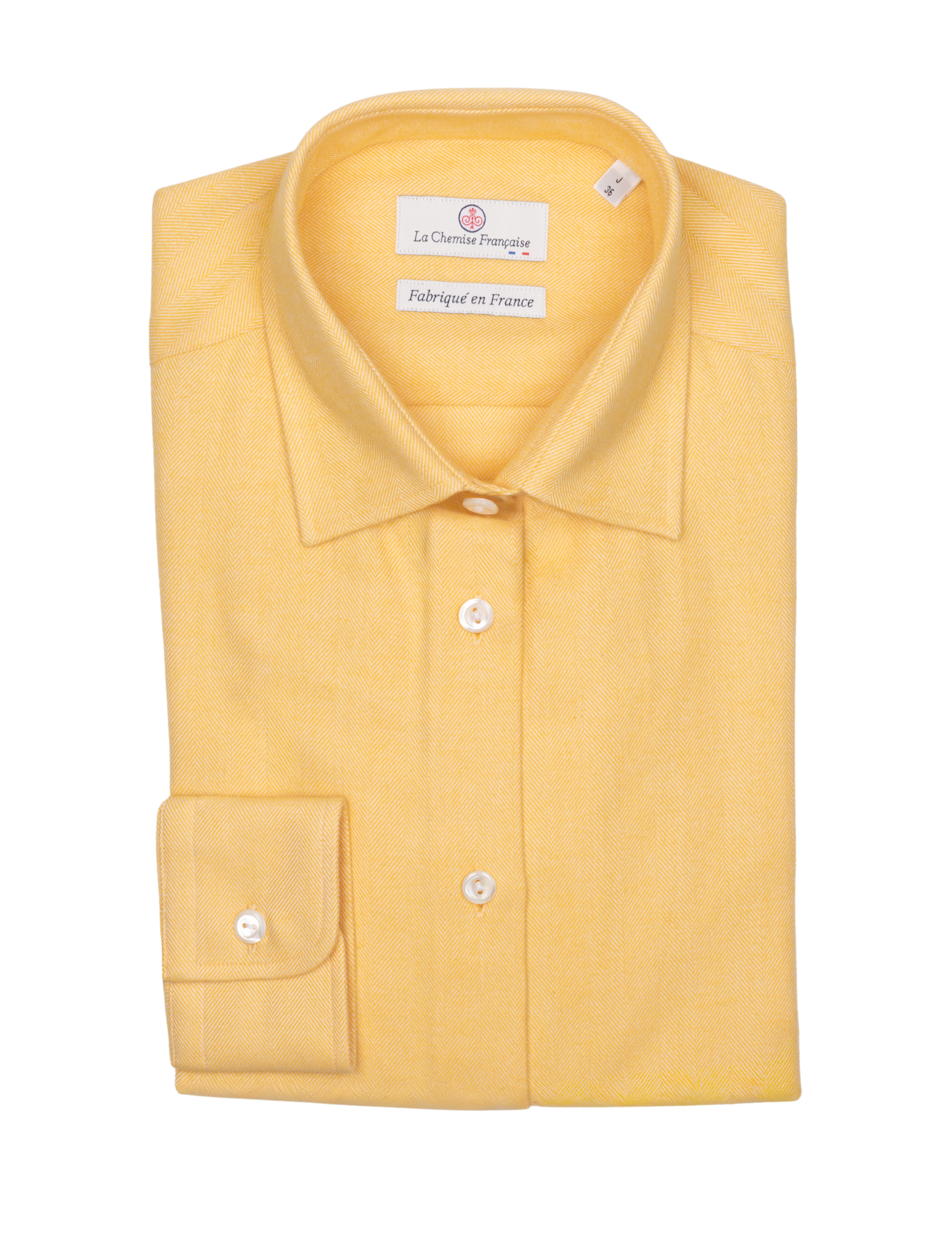 Chemisier Flanelle Chaude Chverons Jaune