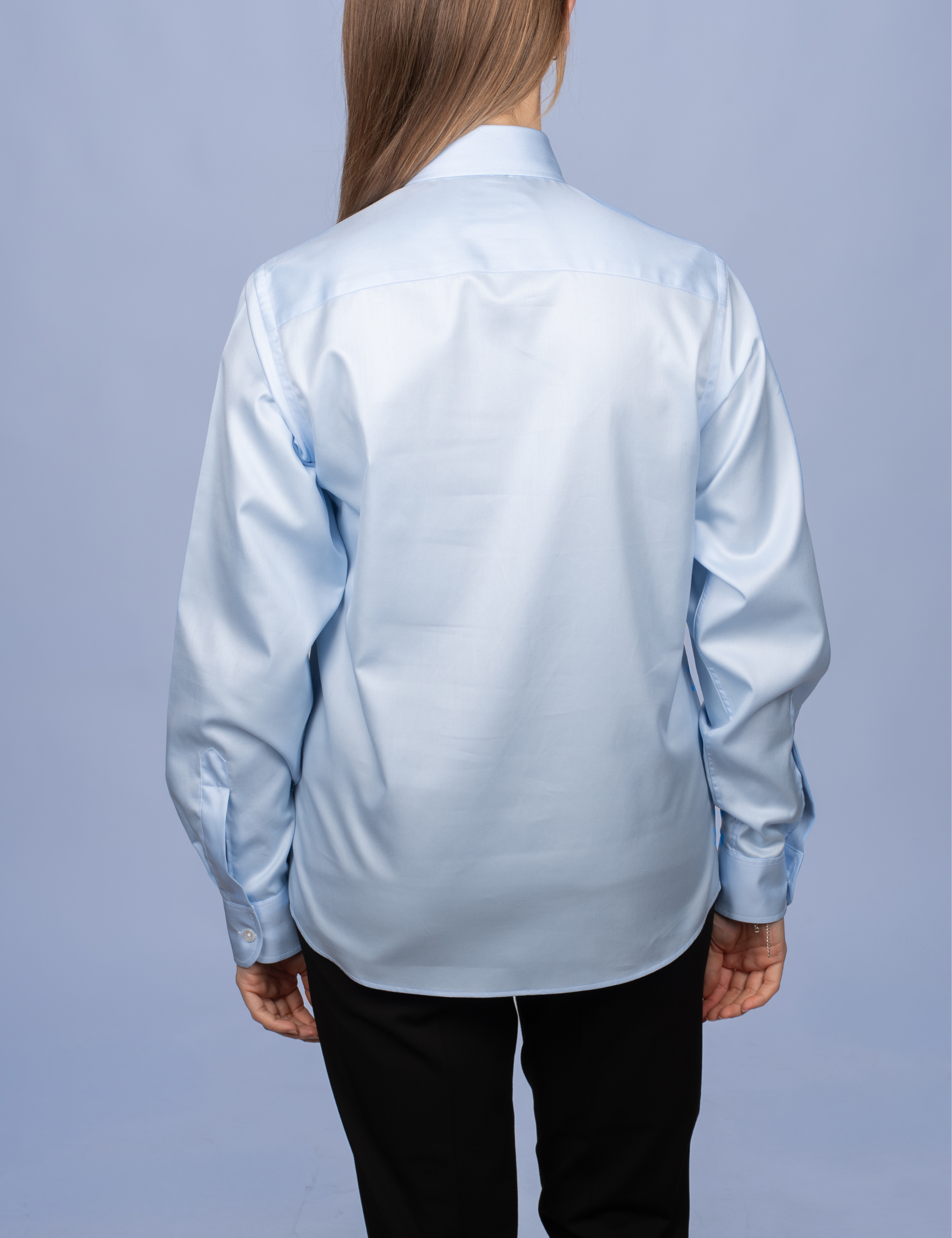 Chemisier Twill Fin Bleu Ciel