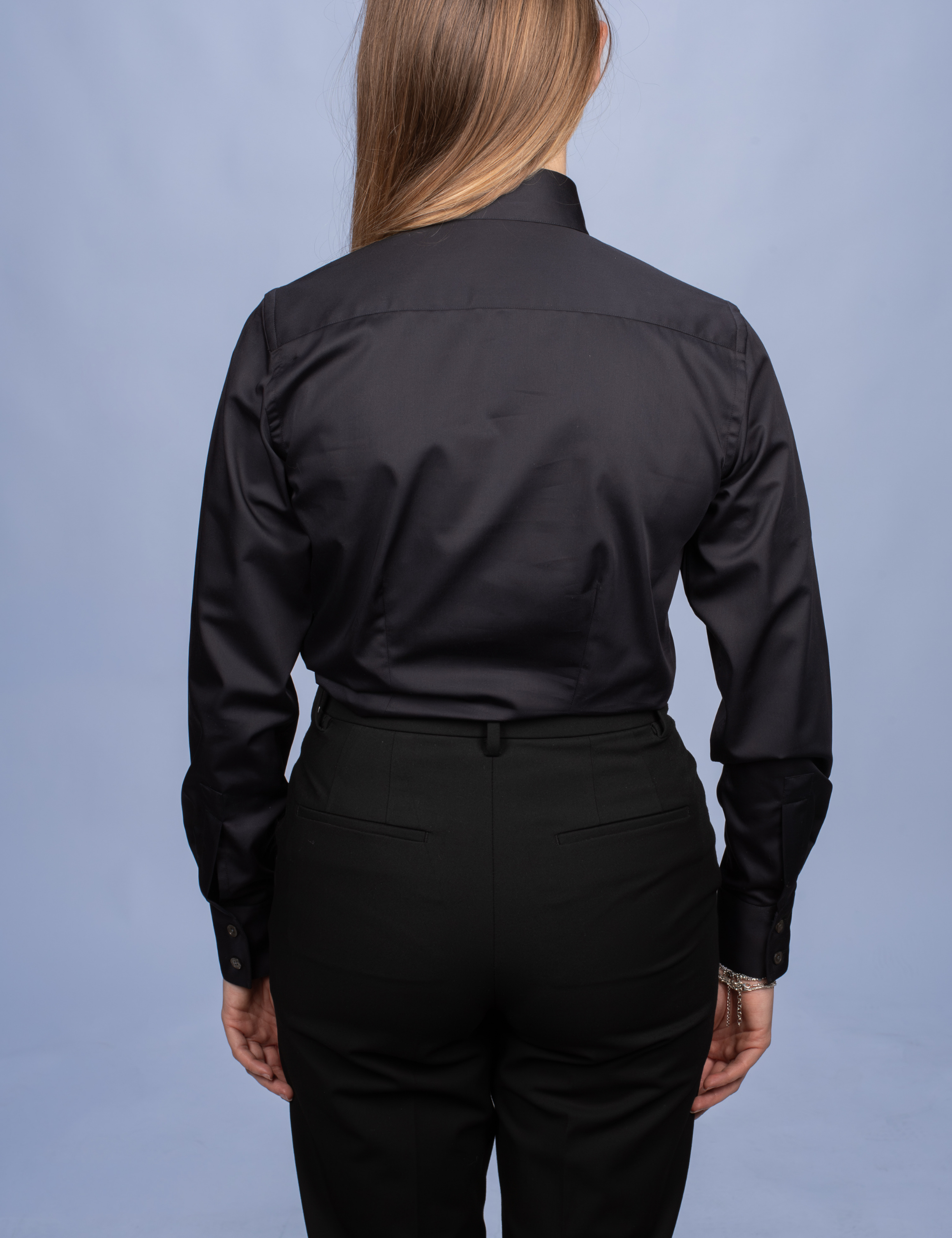 Chemisier Satin Noir