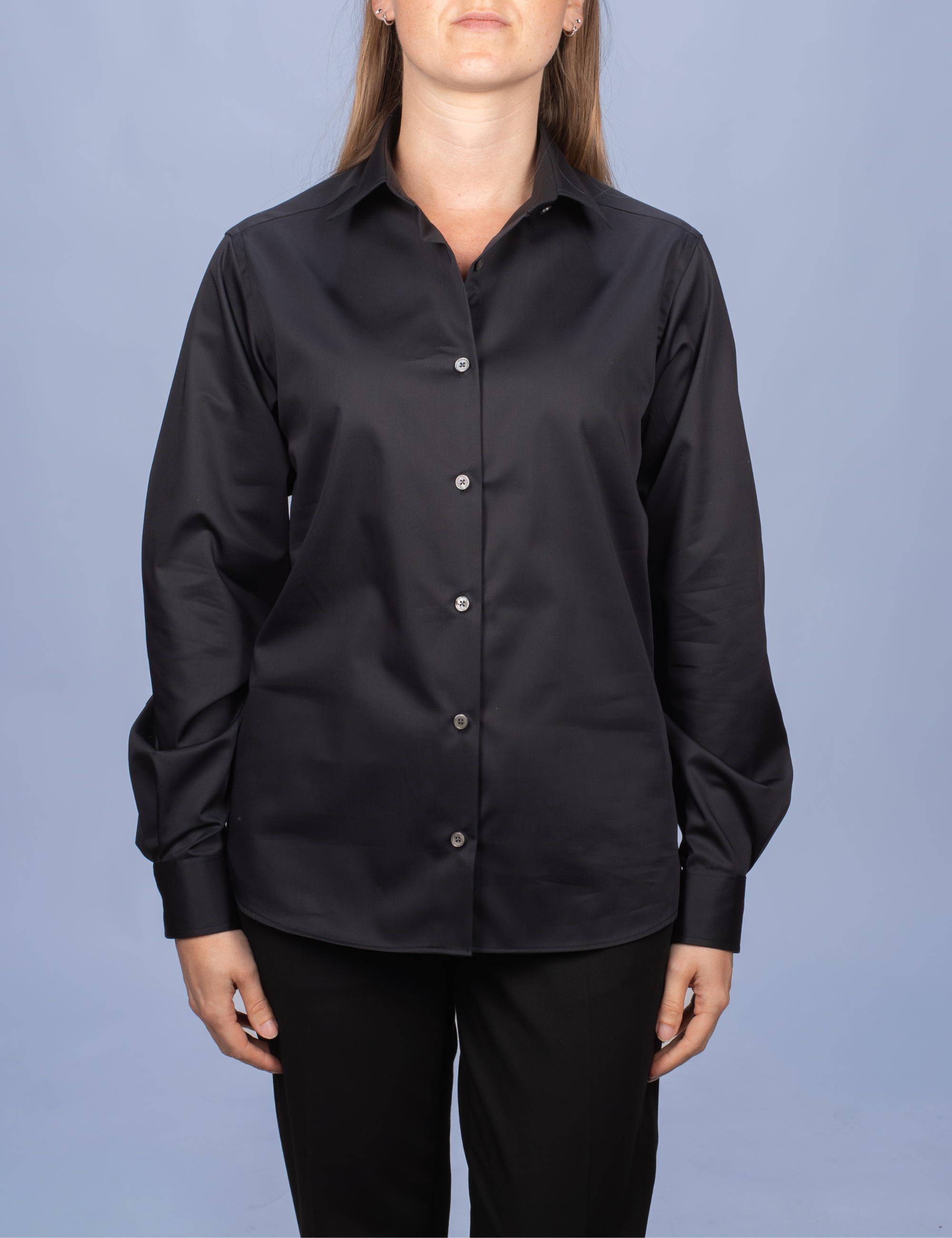 Chemisier Satin Noir