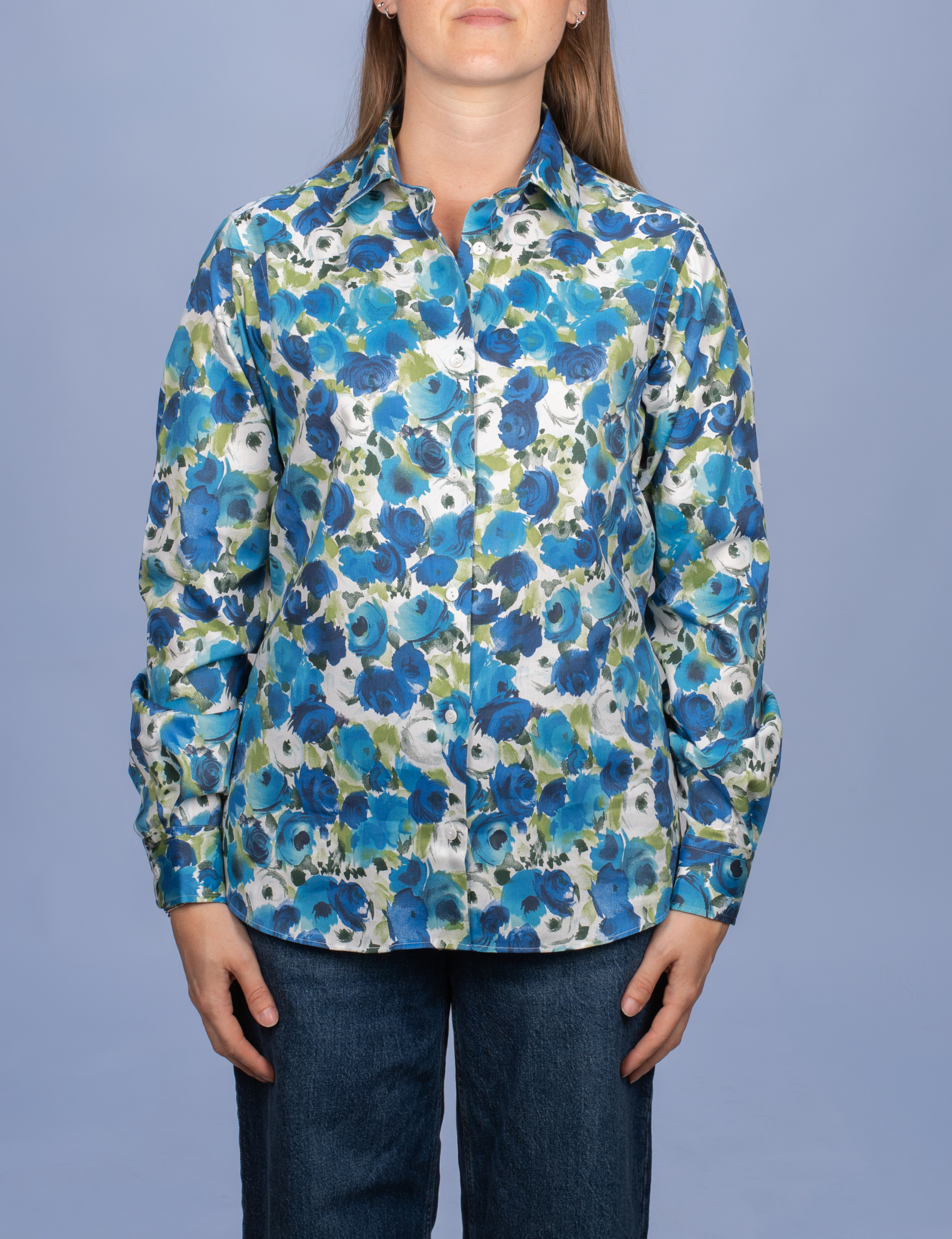 Chemisier Roseraie Bleue