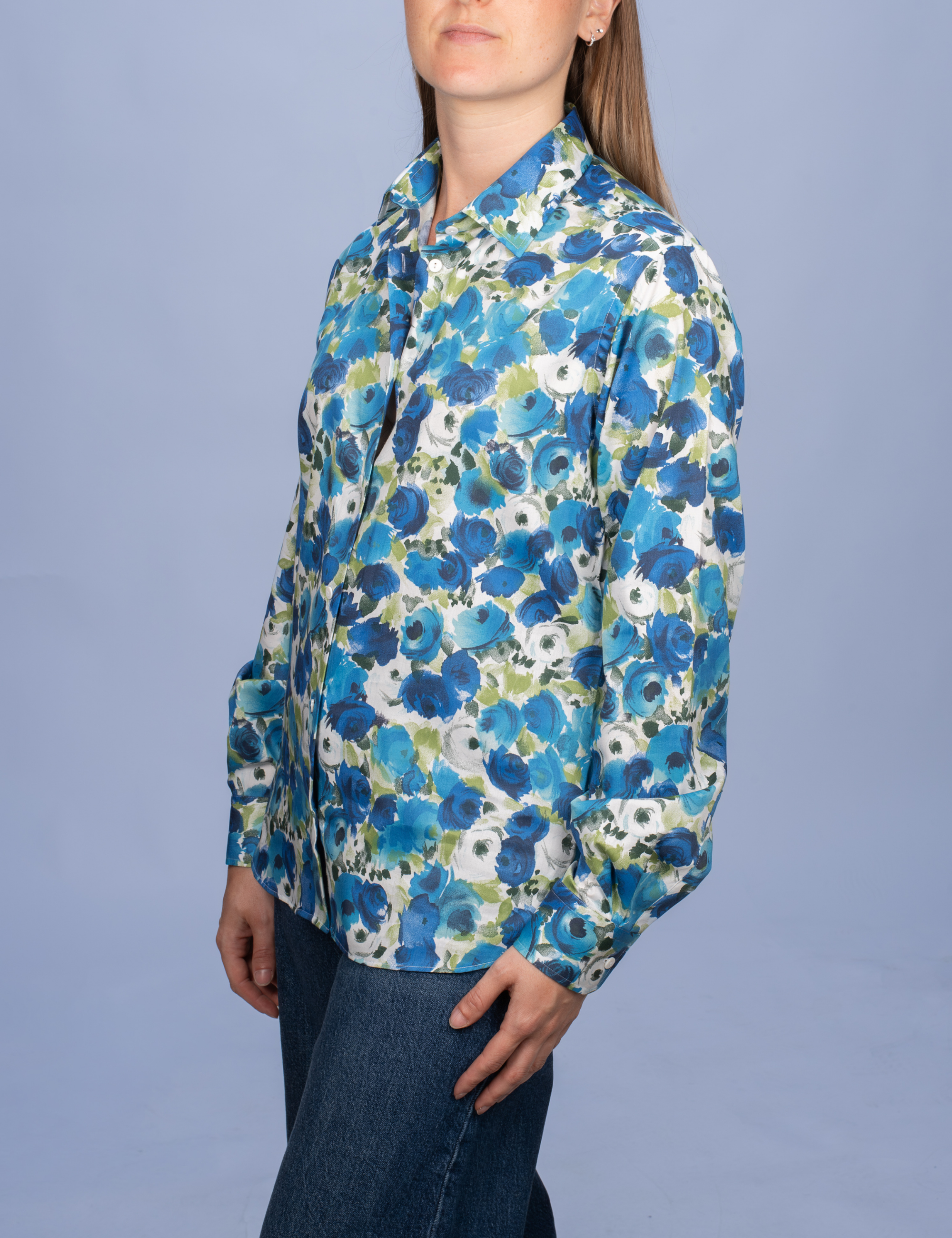 Chemisier Roseraie Bleue