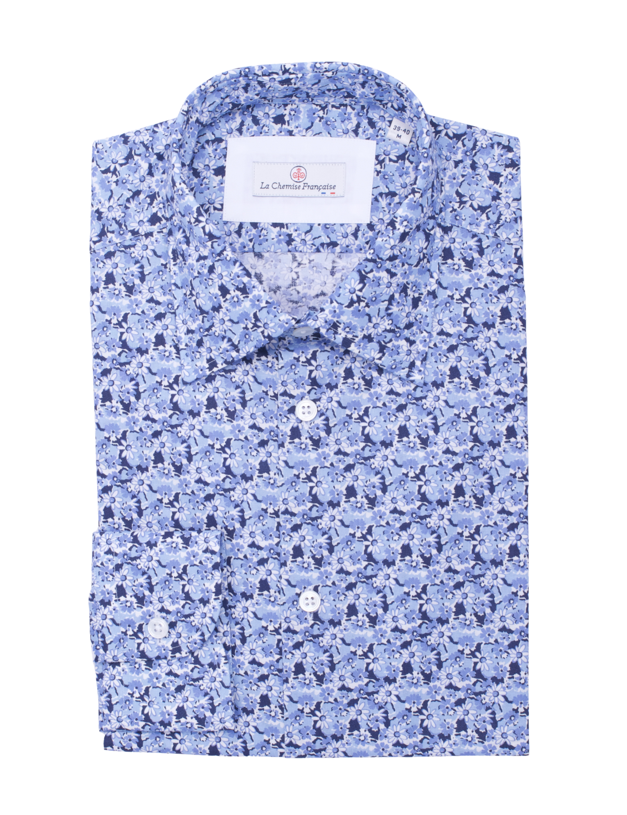Chemise Fleurs Bleues