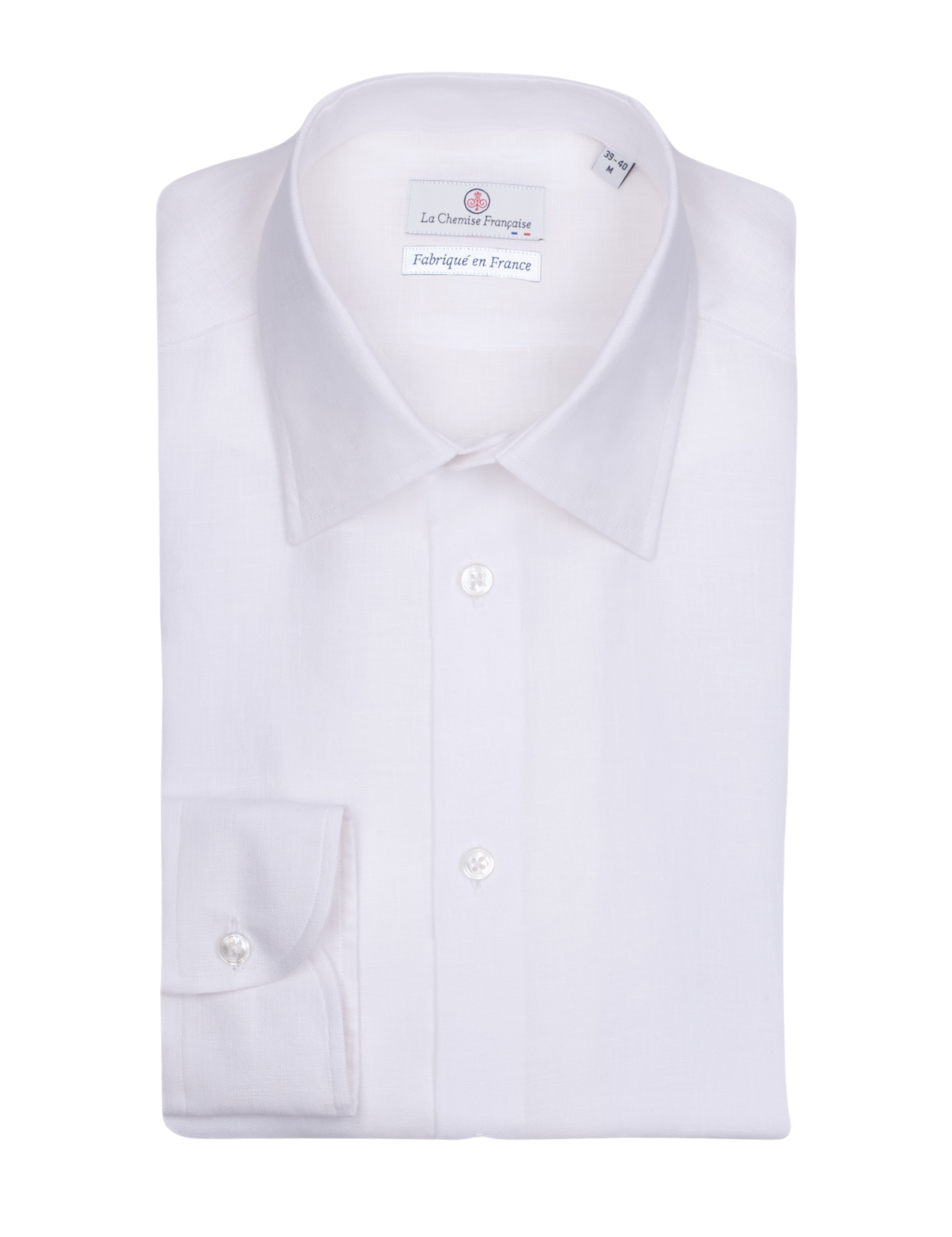 Chemise Lin Normand Blanc - Col Souple