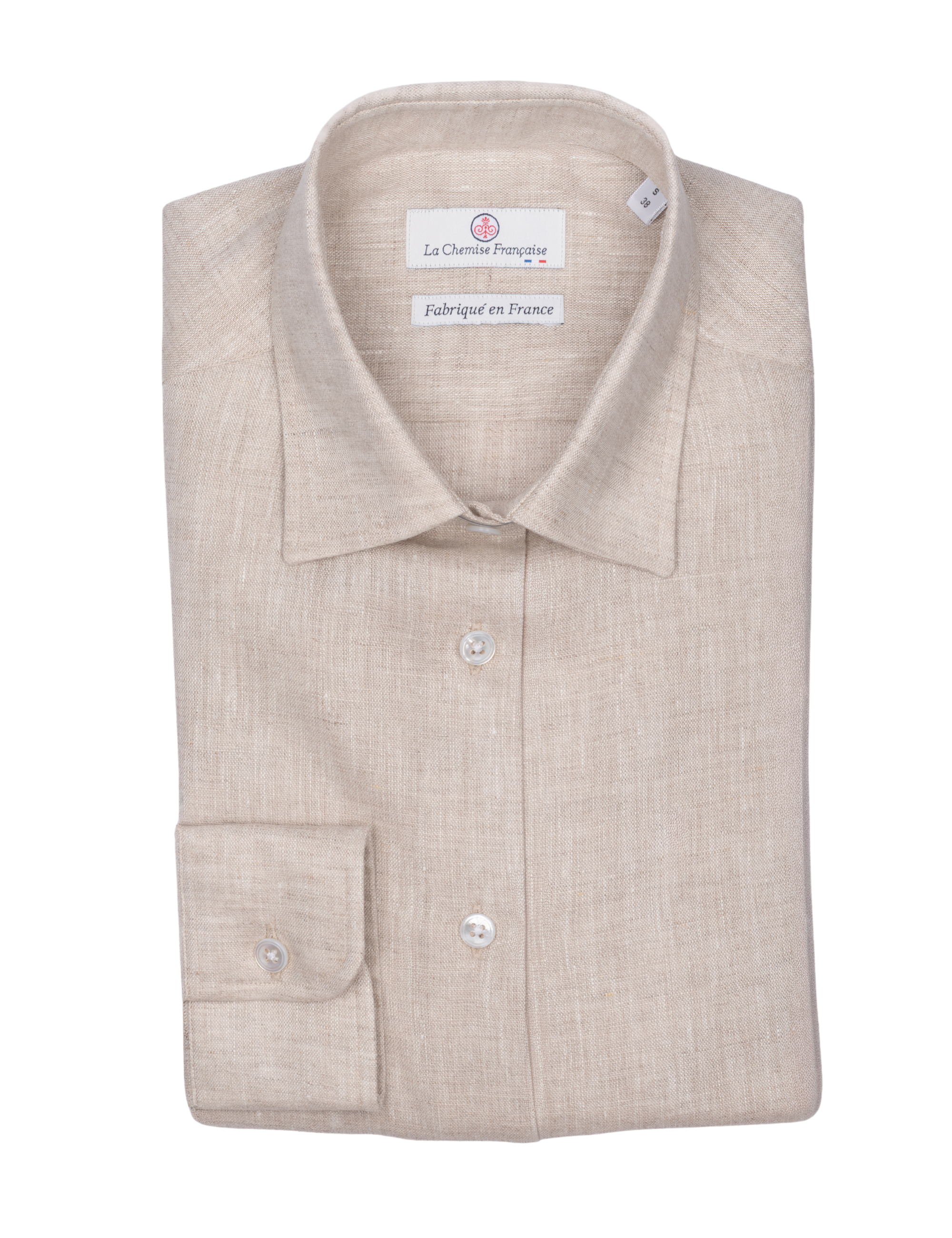 Chemise Lin Normand Sable - Col Souple