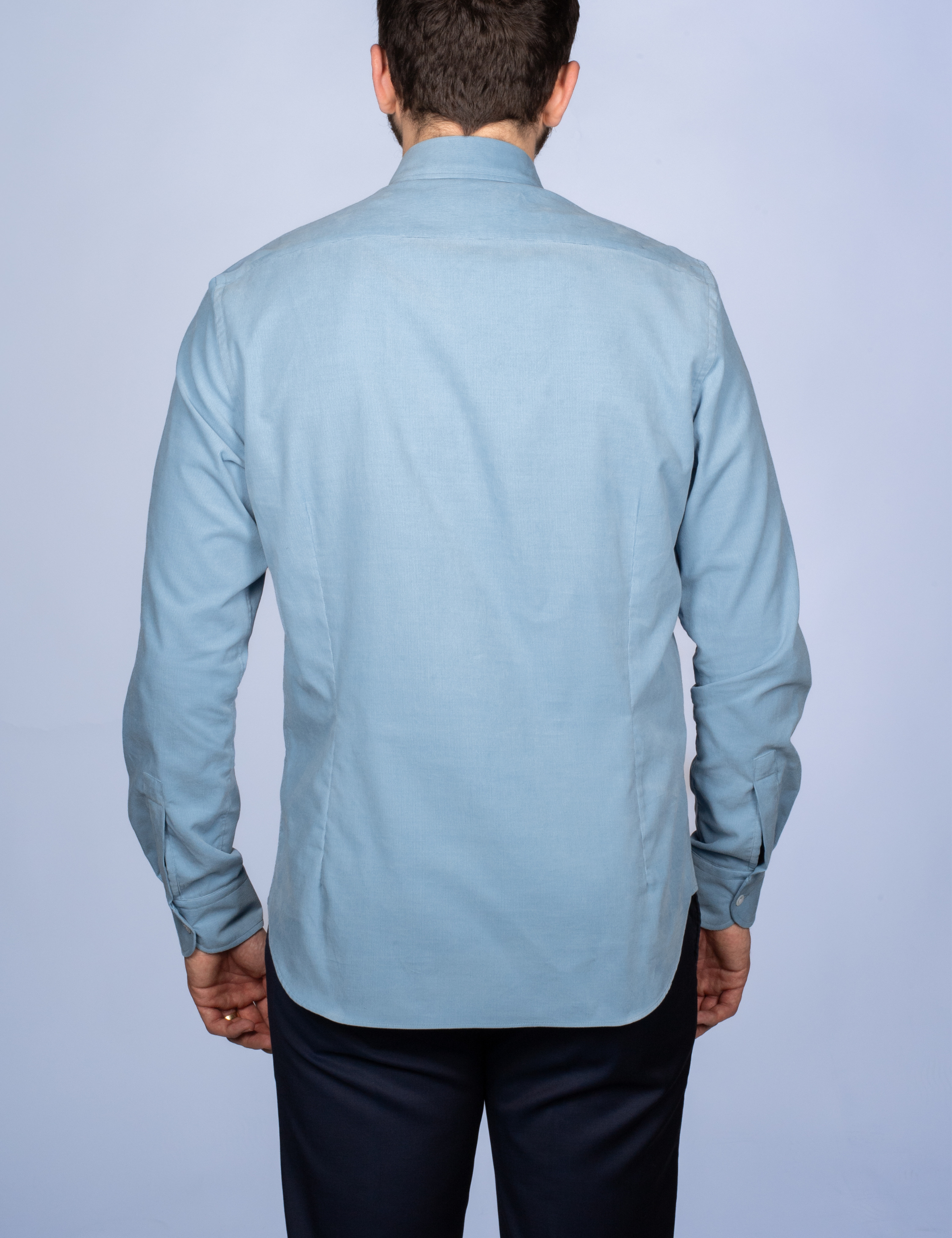 Clay Blue Needlecord Shirt