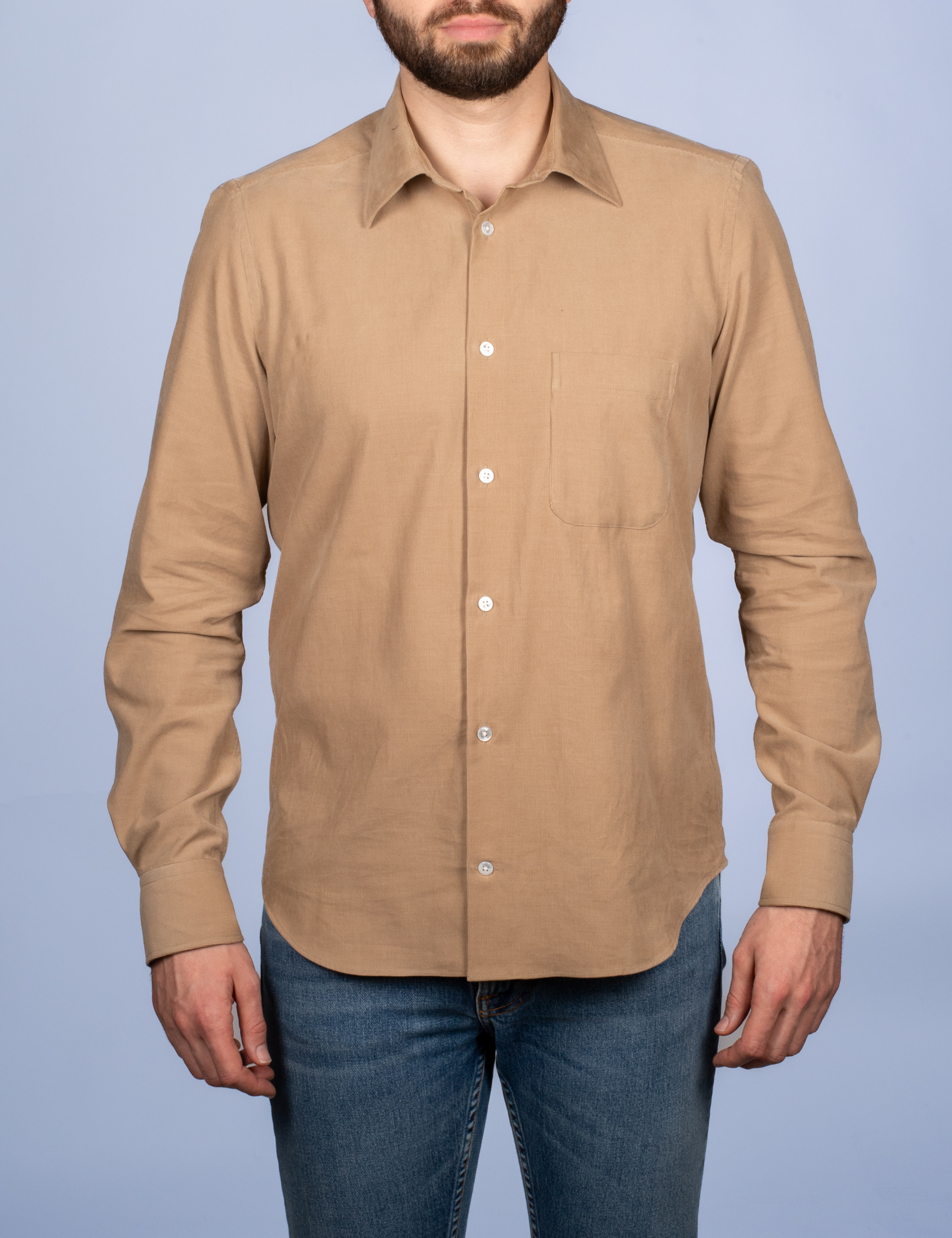 Chemise Velours Milleraies Camel