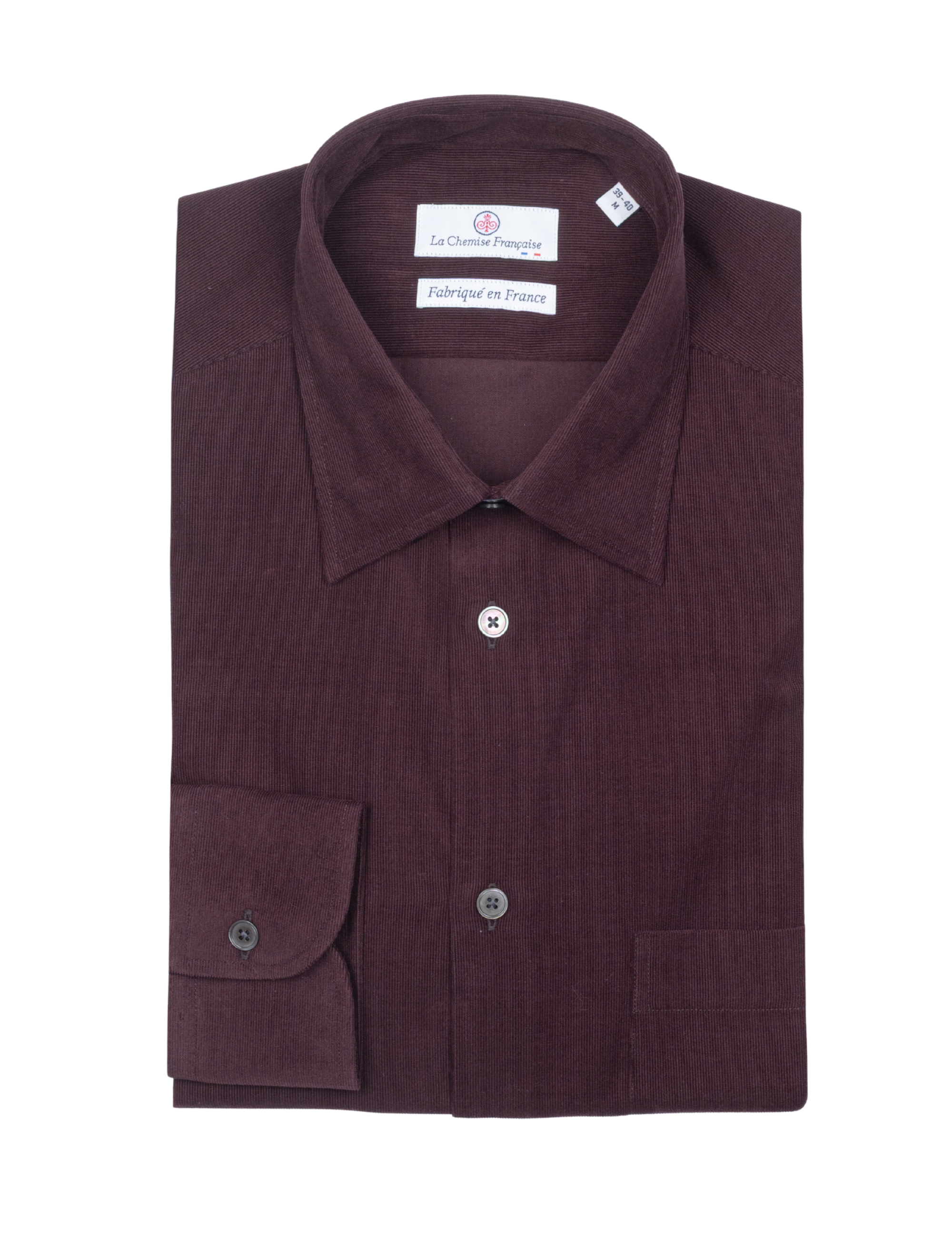 Chemise Velours Milleraies Prune