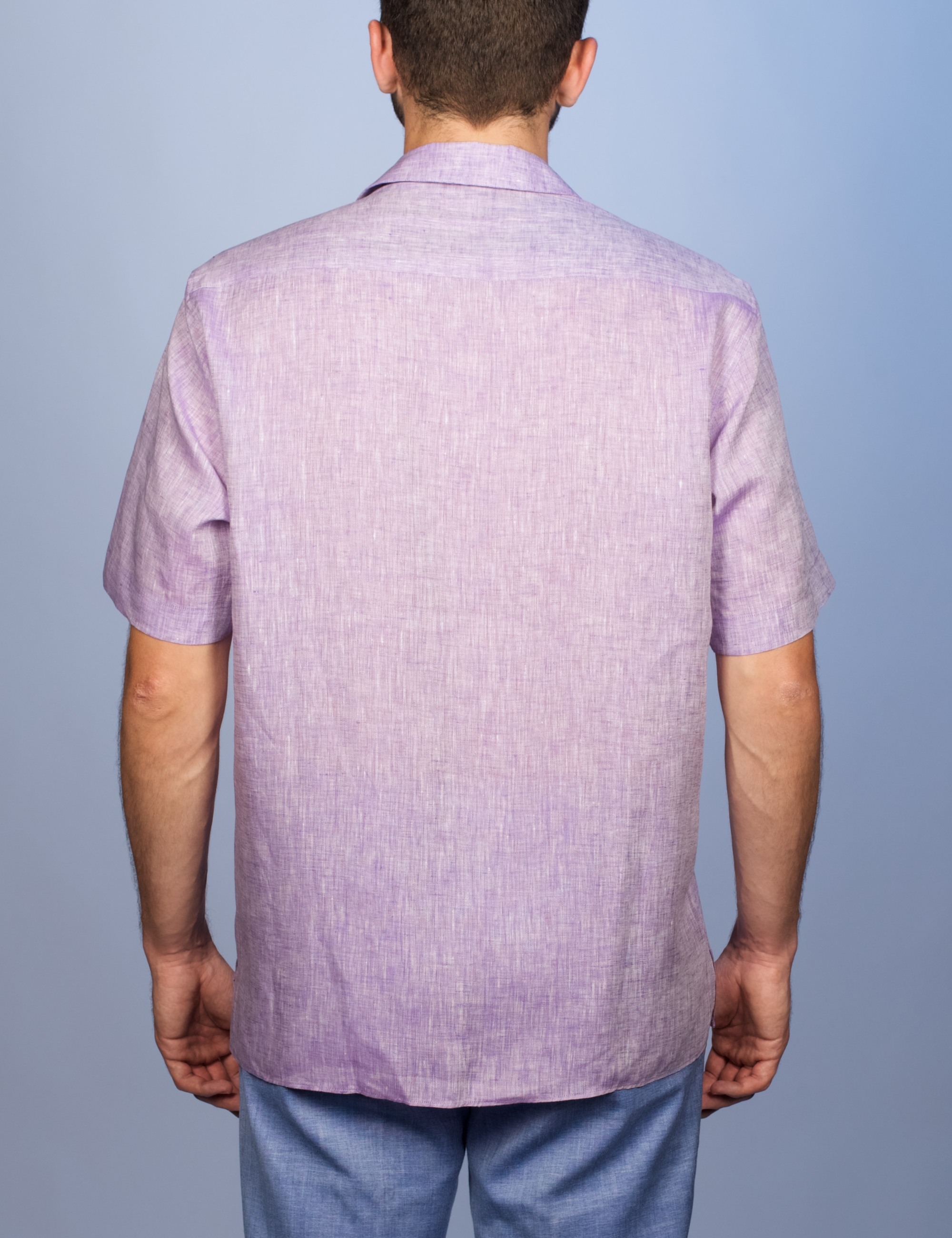 Chemise Havane Lavande - Col Cubain