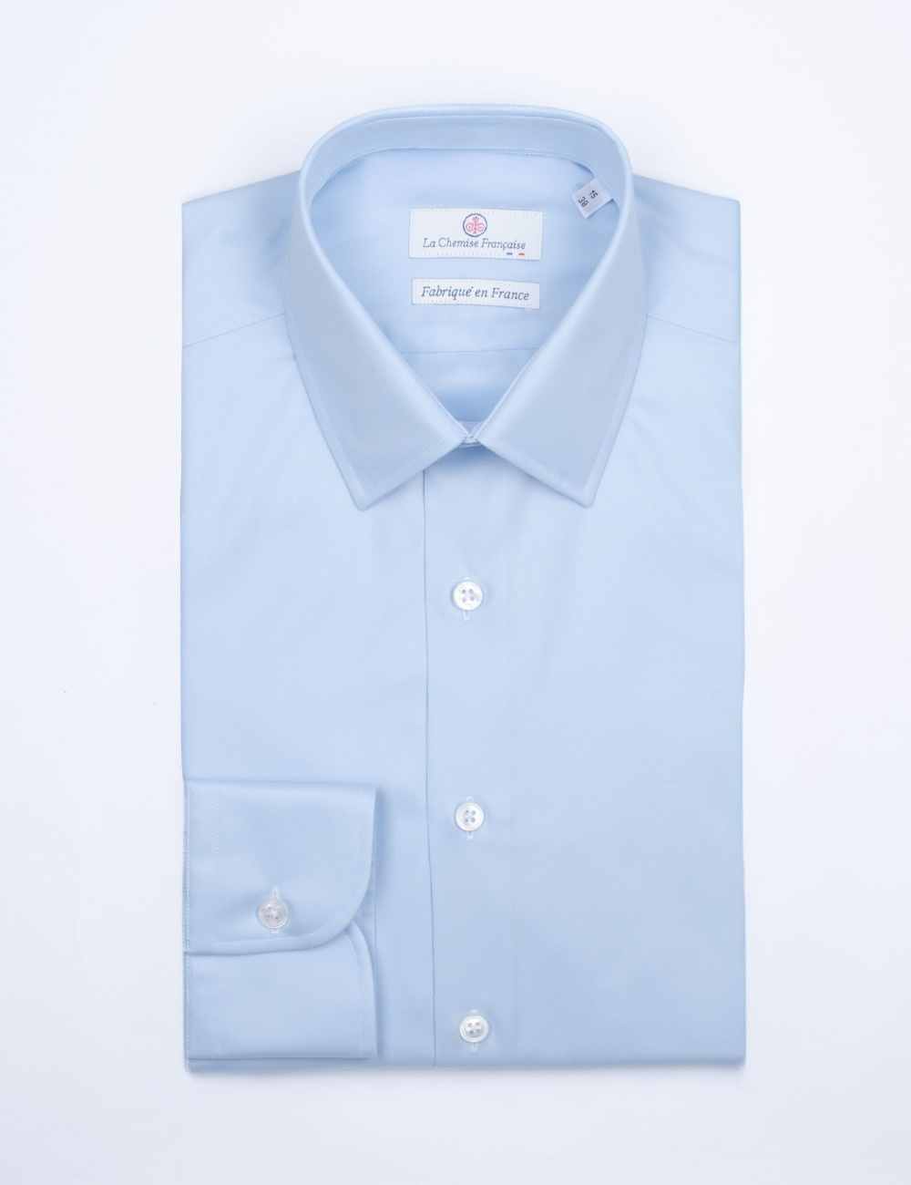 Chemise Bleu Ciel Twill Fin...