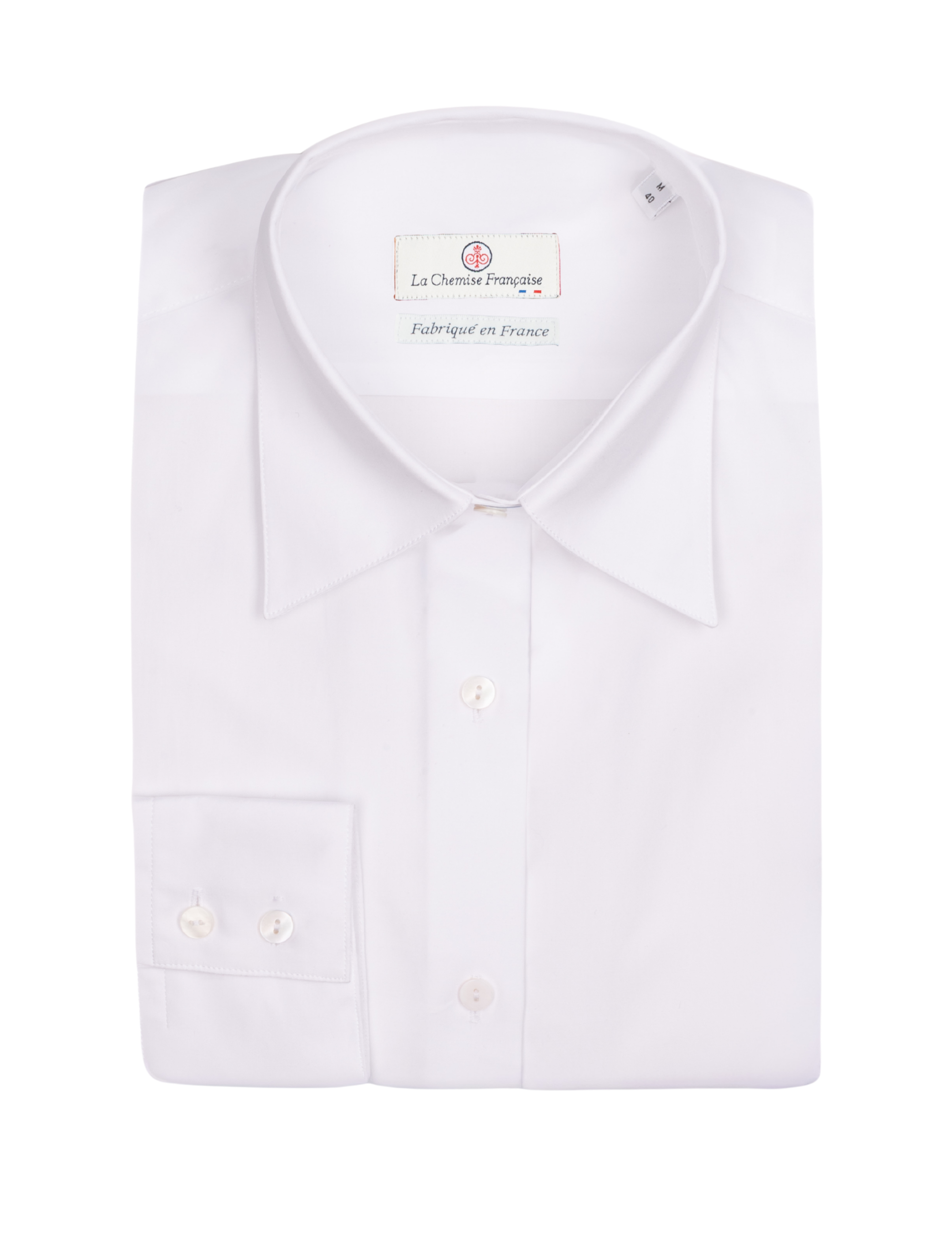 White Poplin Double Twisted Yarn Shirt - Fitted Cut