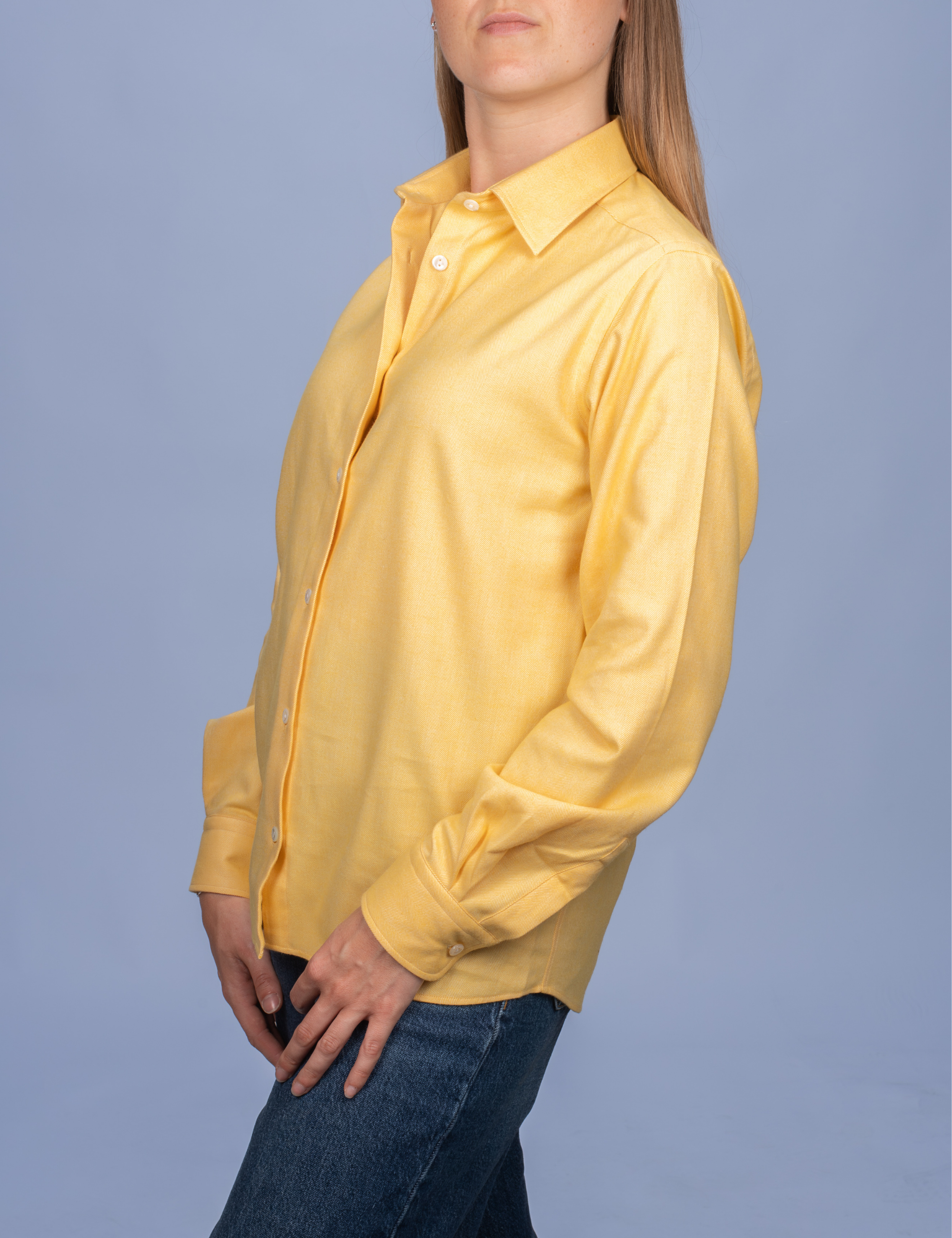 Chemisier Flanelle Chaude Jaune