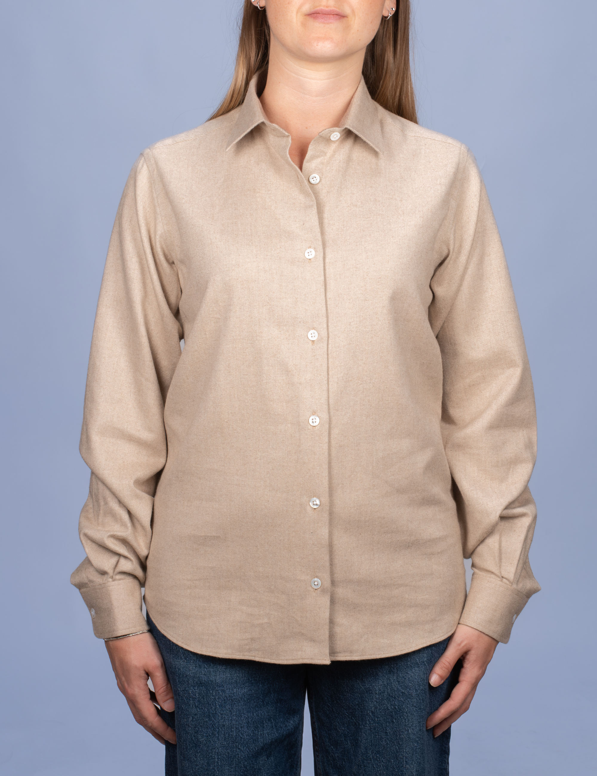 Chemisier Flanelle Chaude Sable