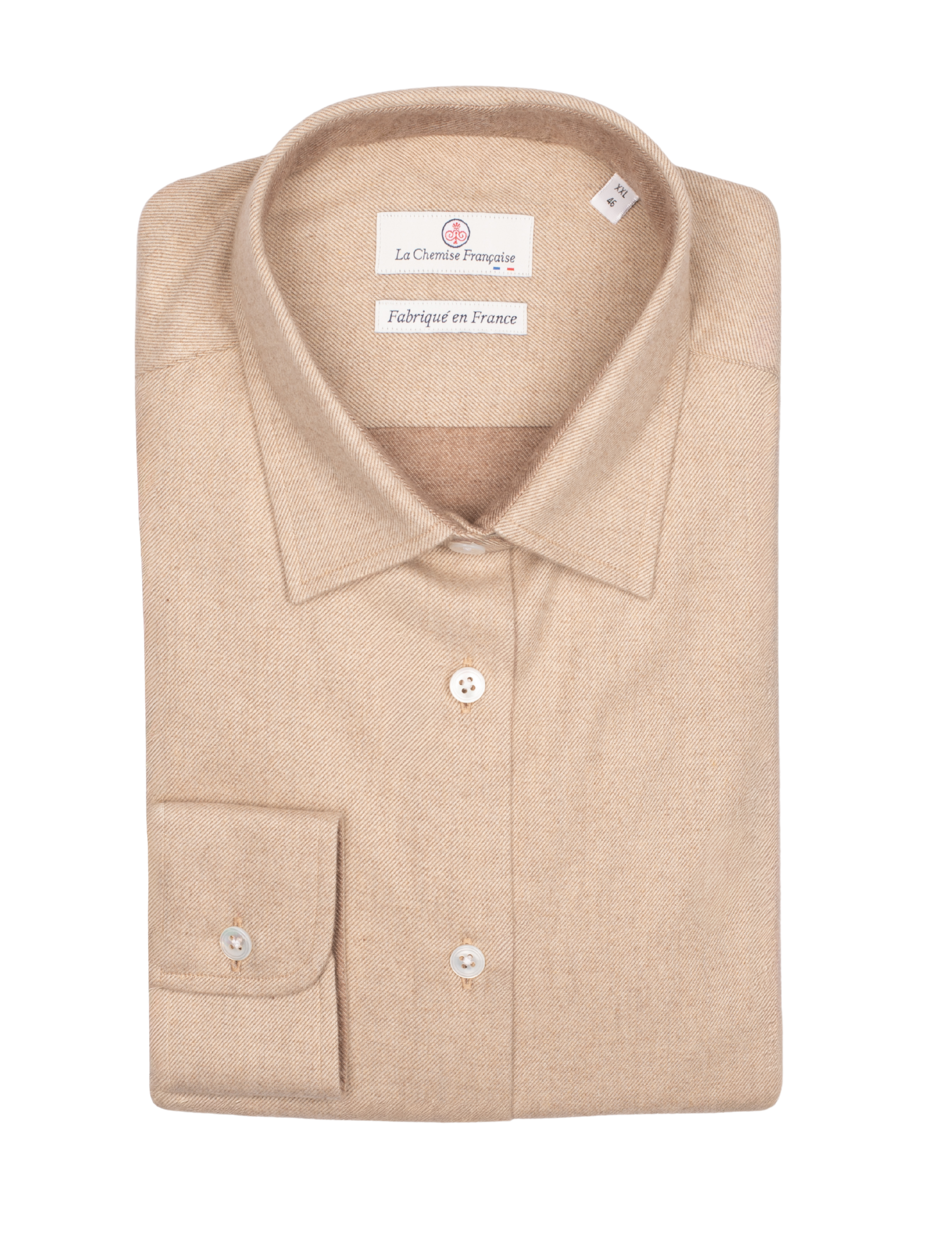 Chemisier Flanelle Chaude Sable