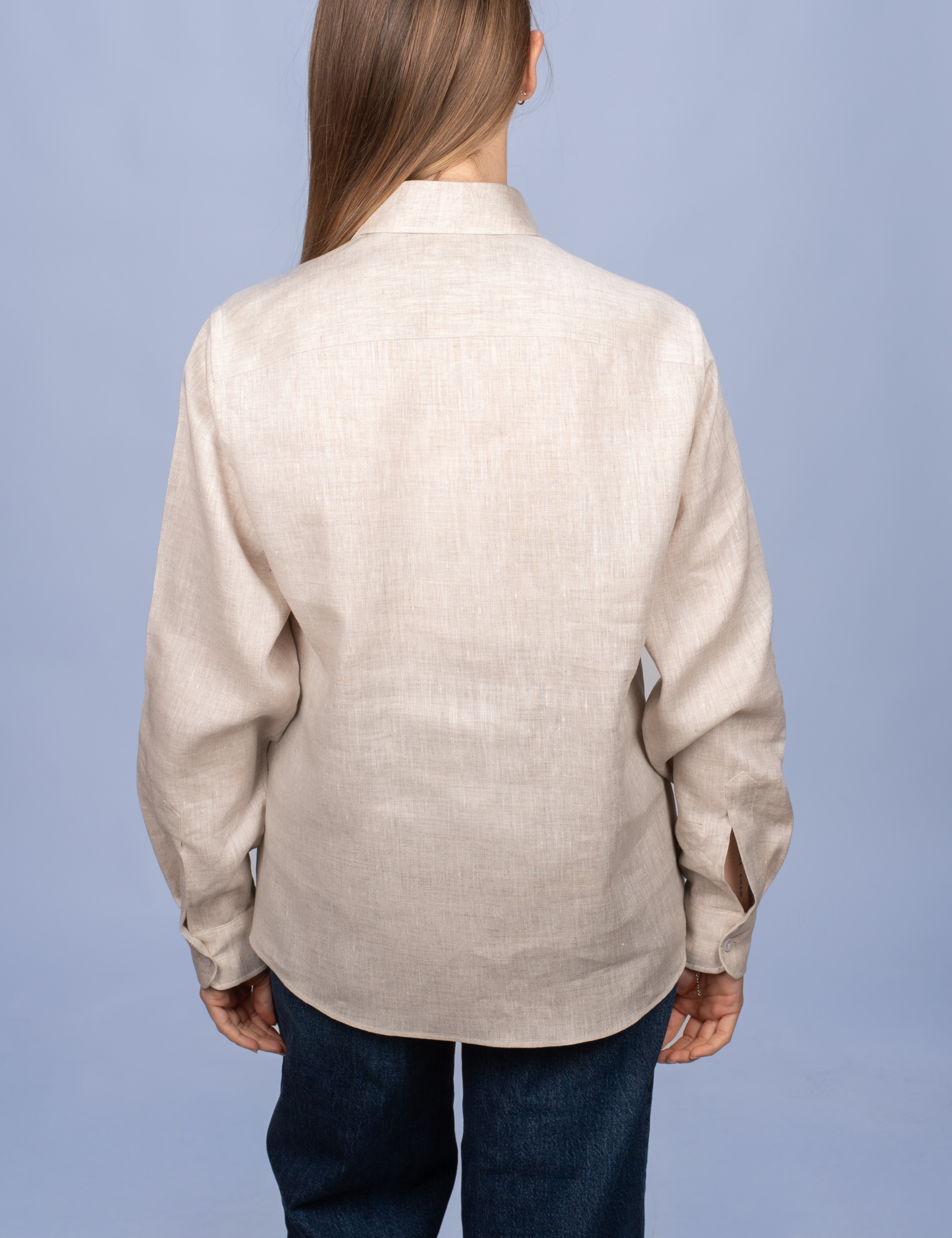 White Linen Shirt from Normandy - Soft Collar