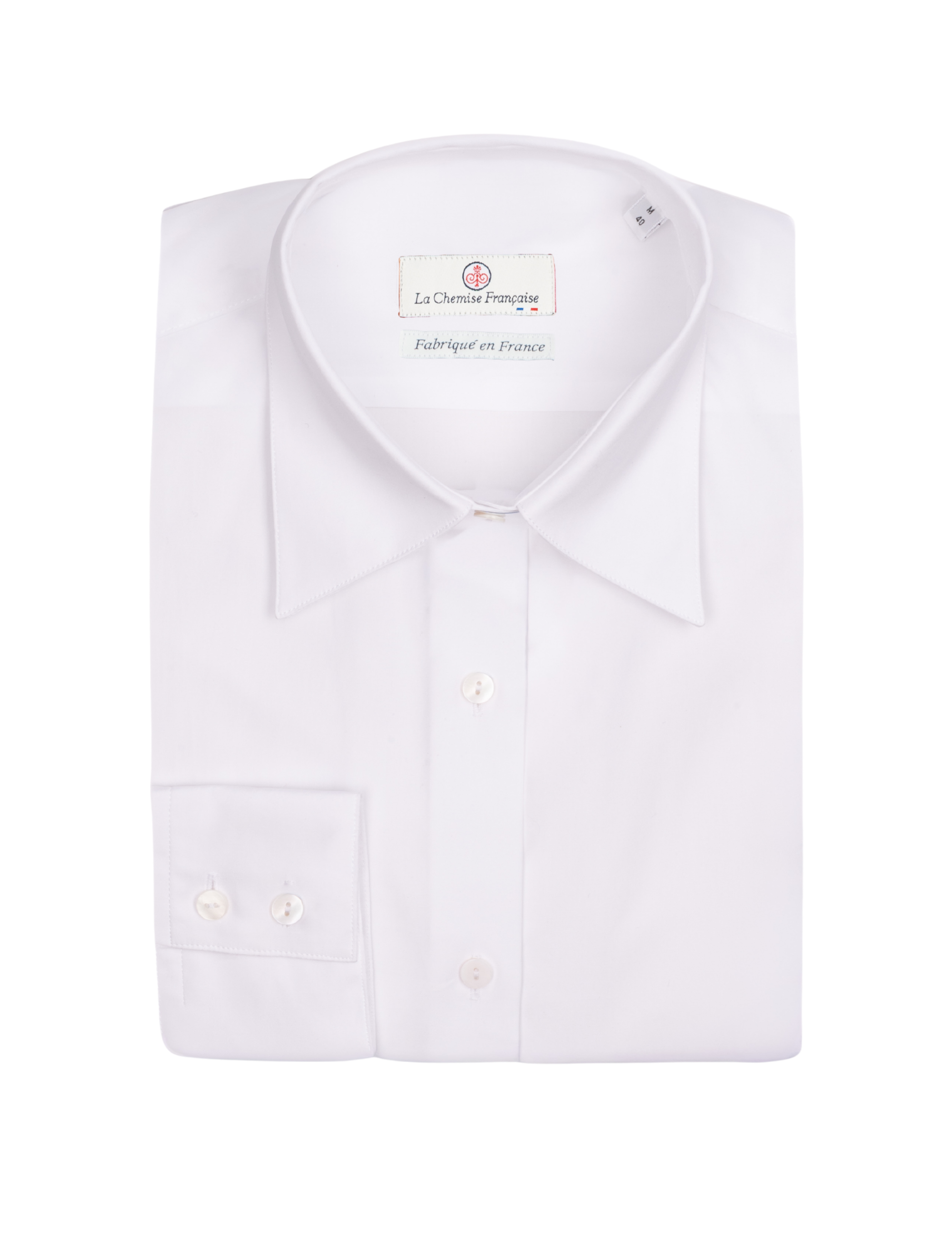 White Poplin Double Twisted Yarn Shirt - Fitted Cut