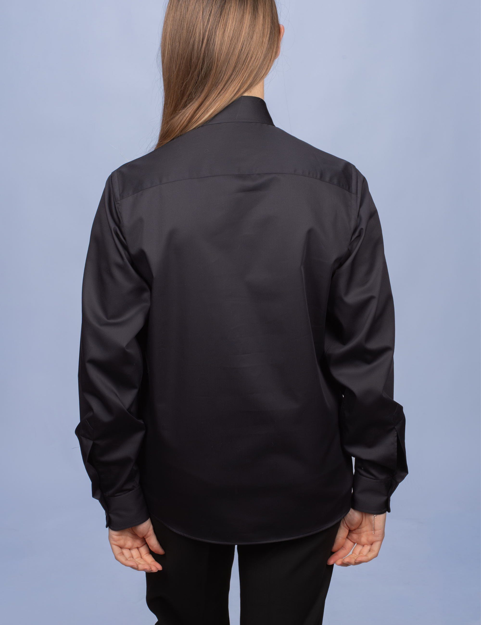 Chemisier Satin Noir
