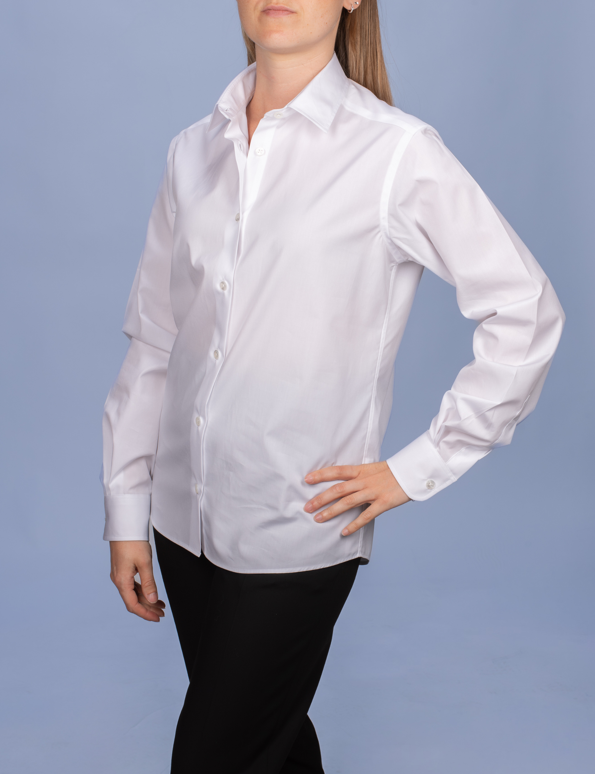 Chemisier Satin Blanc