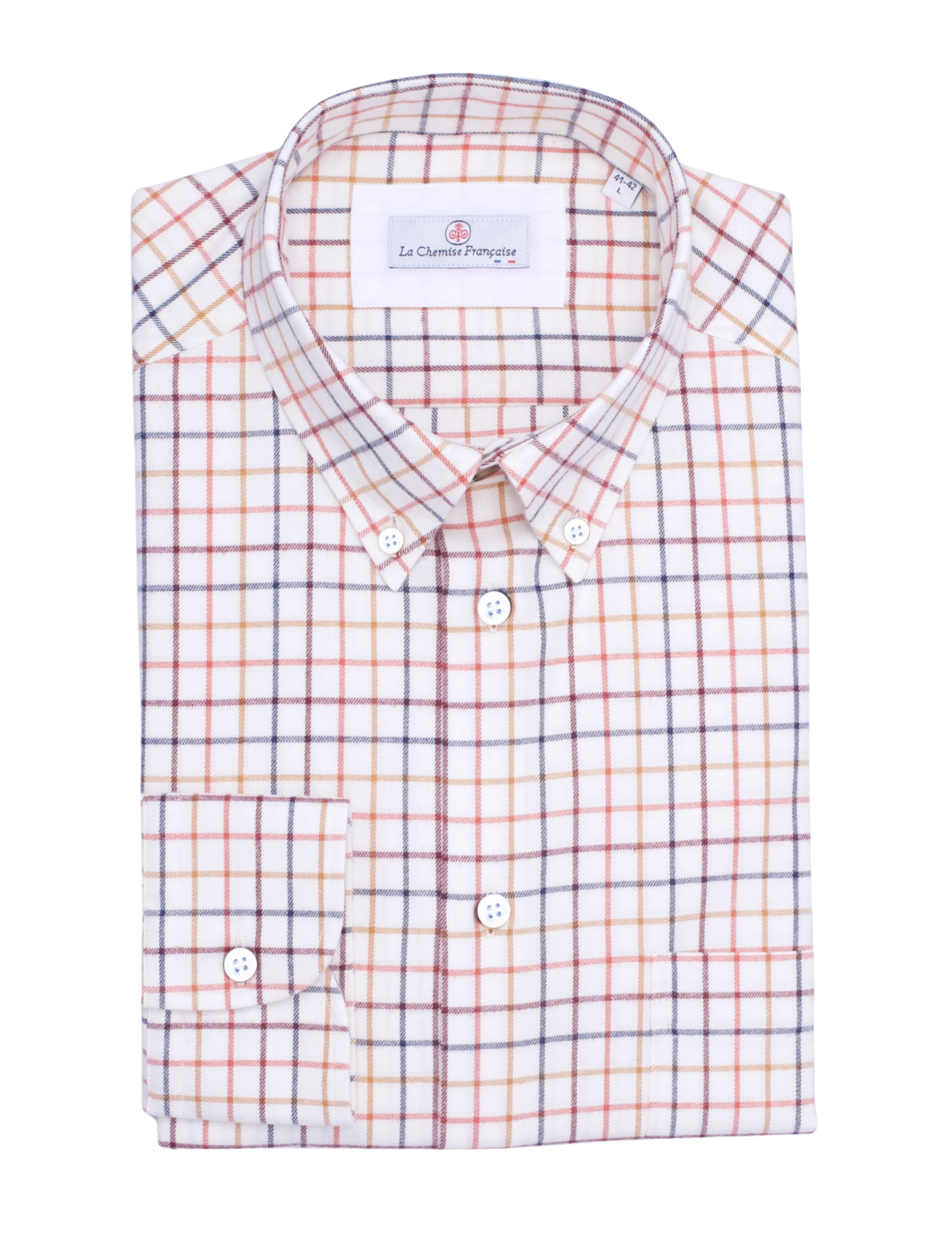Chemise Flanelle Légère Carreaux - Col Boutonné