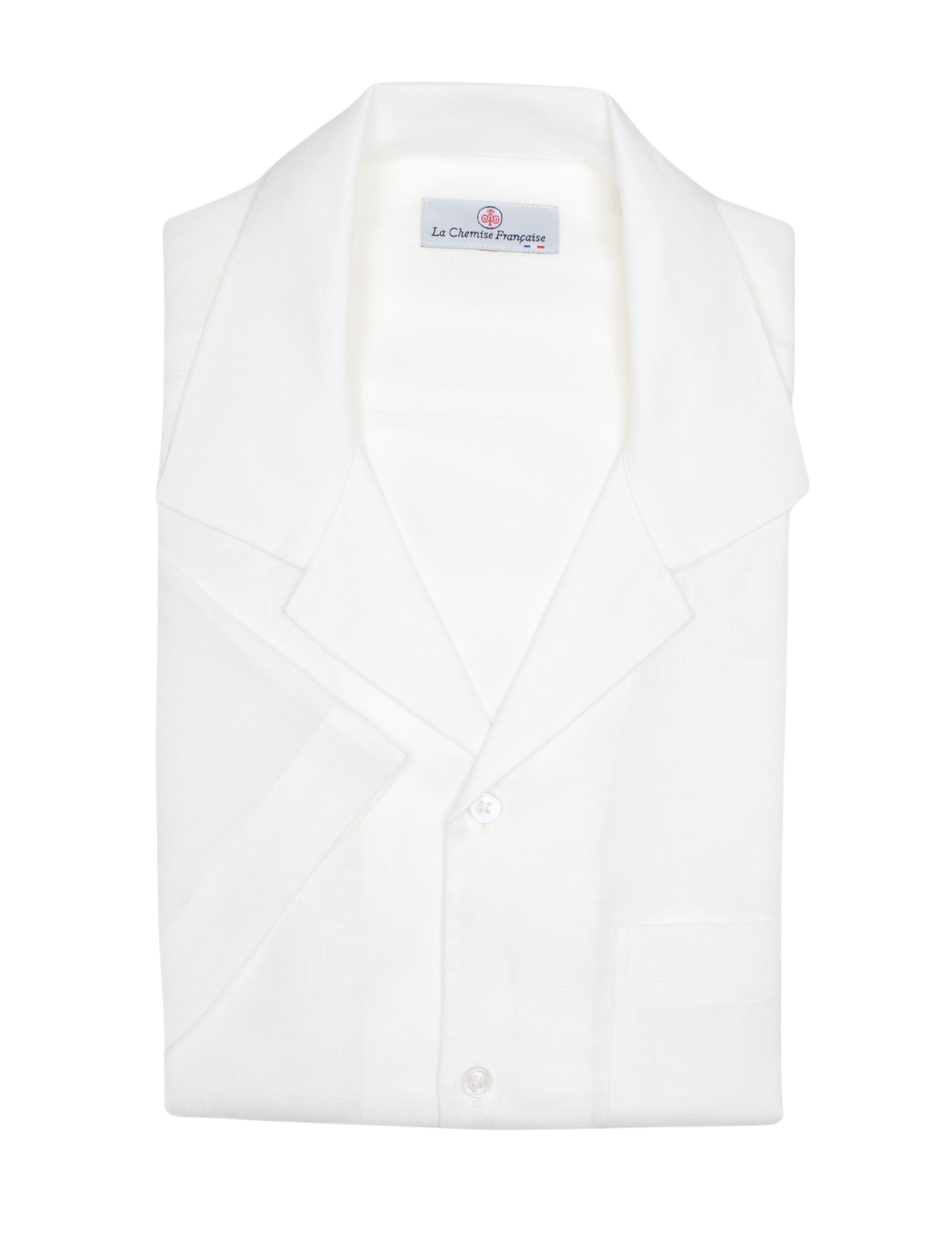 Chemise Havane Blanche - Col Cubain