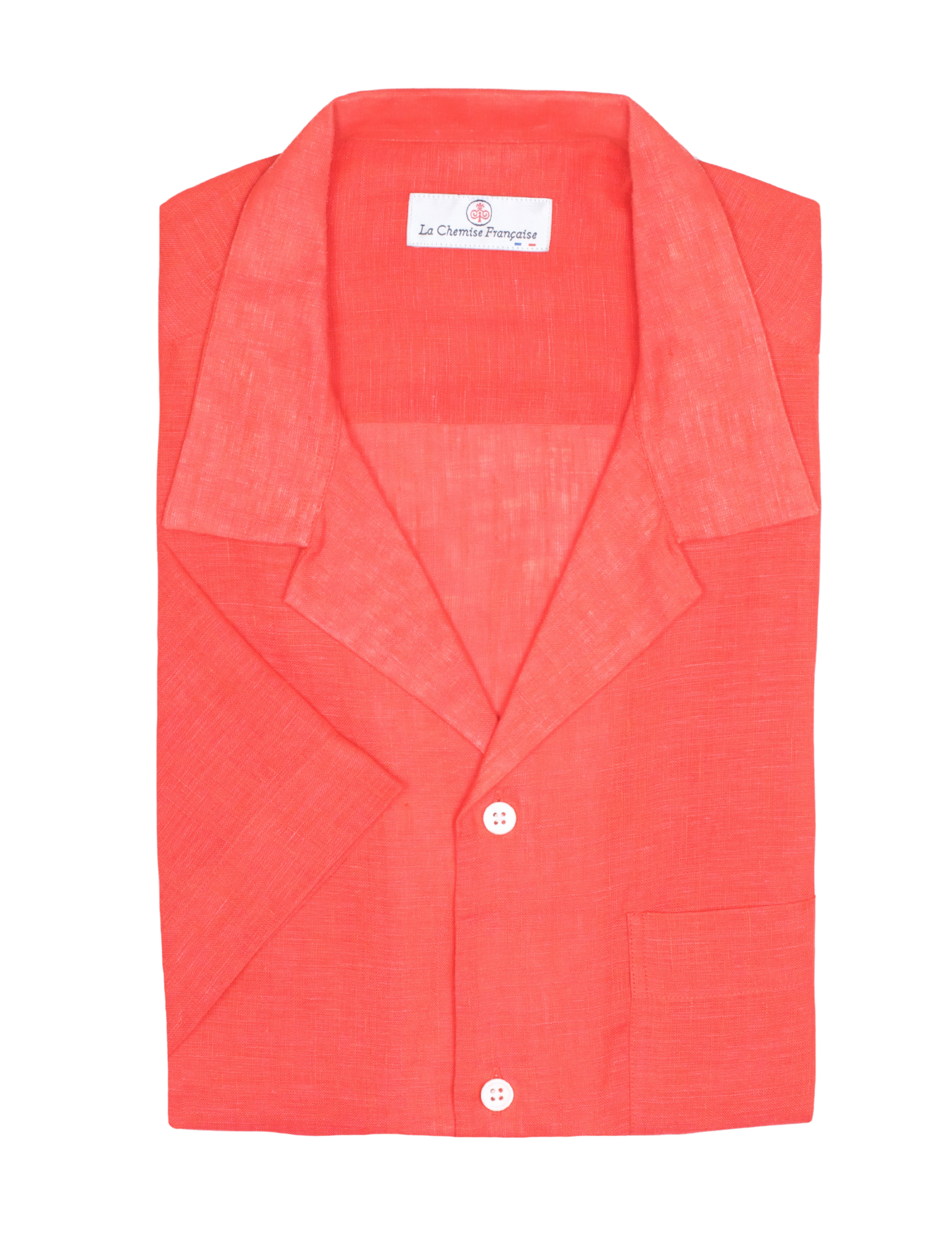Chemise Havane Rouge - Col Cubain