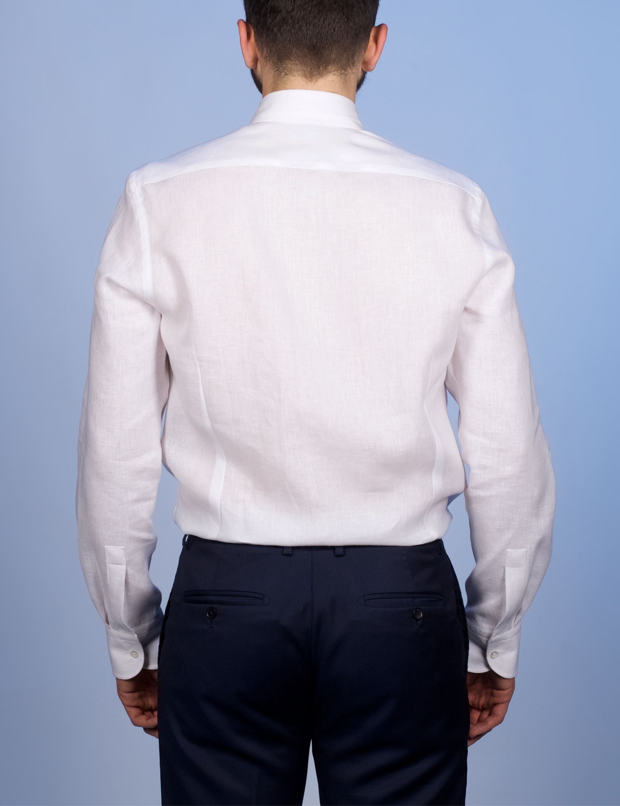 Chemise Lin Normand Blanc - Col Souple