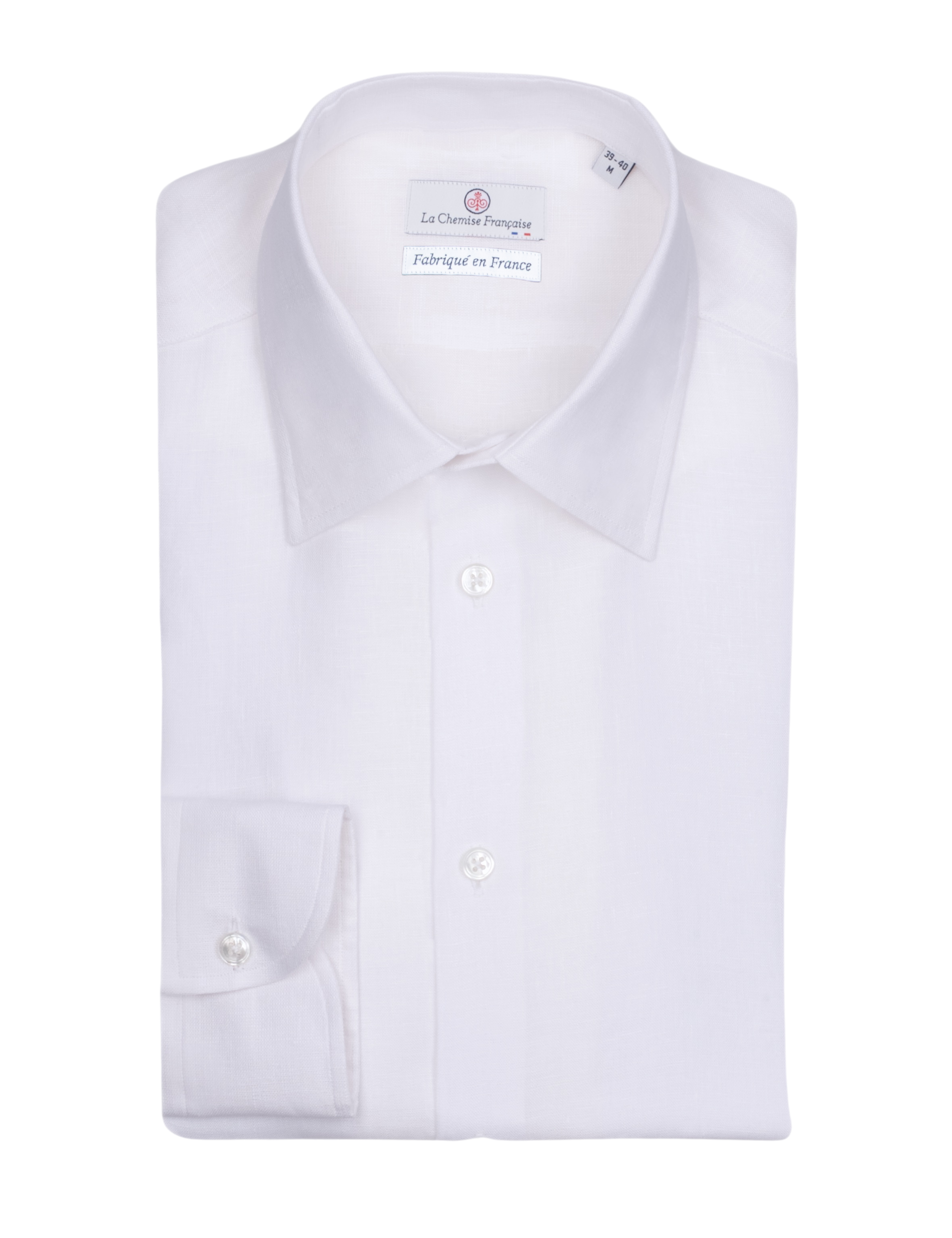 Chemise Lin Normand Blanc - Col Souple