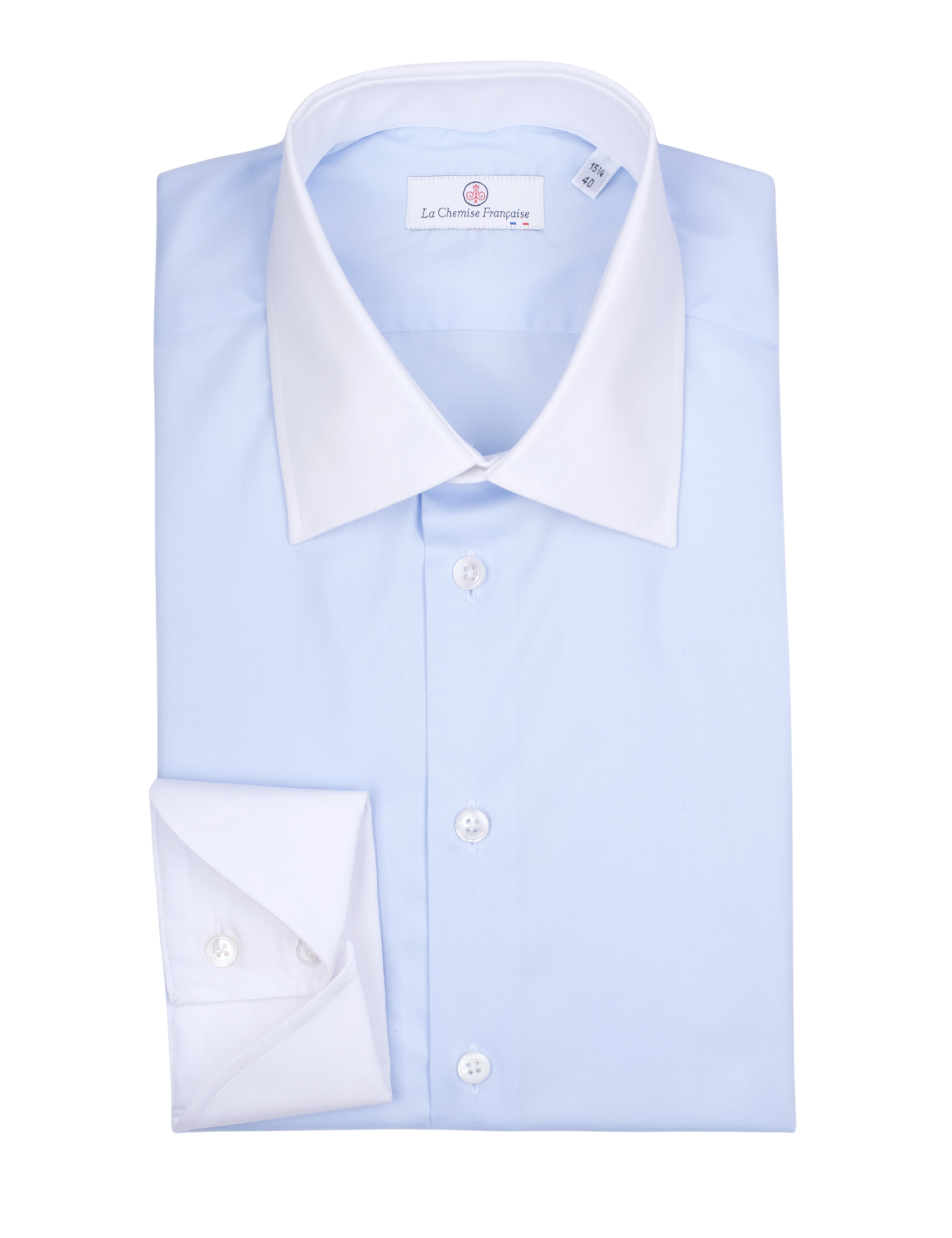 Chemise Virtuose Bleu Ciel/Blanche